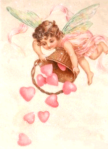 Gif animé ange coeurs